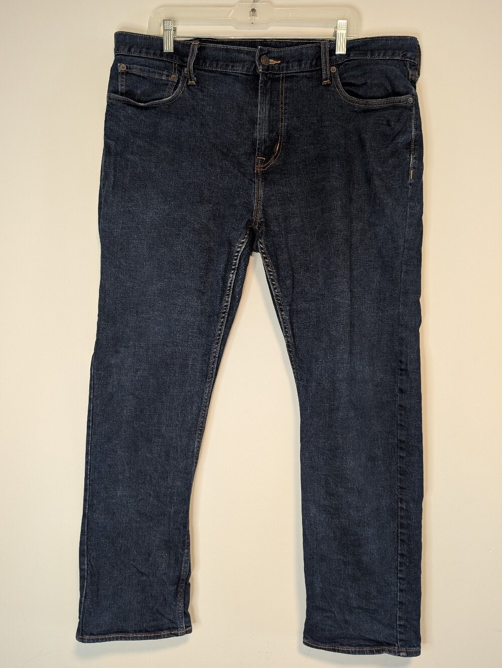 Men's Dark Blue Classic Straight Jeans